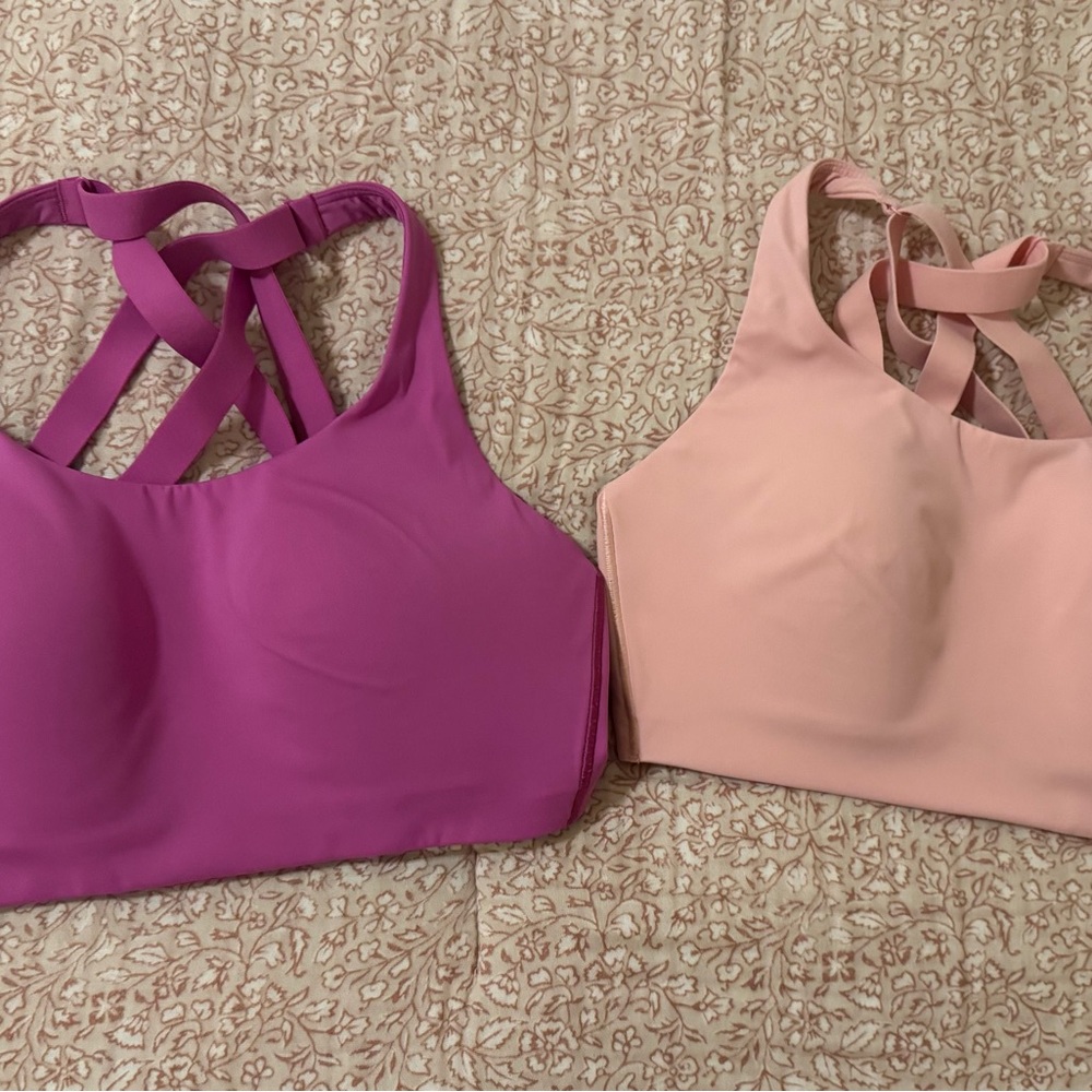 Lululemon athletica NEW! Pink and Purple Sports Bras 36D High Impact